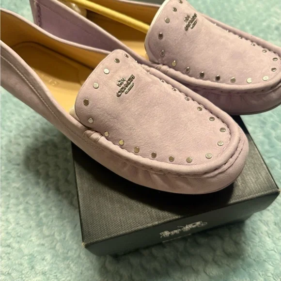 Coach Lavender Leather Flats - Picture 2 of 5
